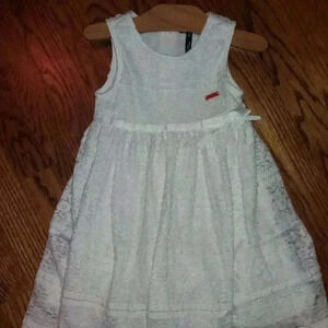 NEW Donna Karan DKNY Girls White Lace Dress 4T